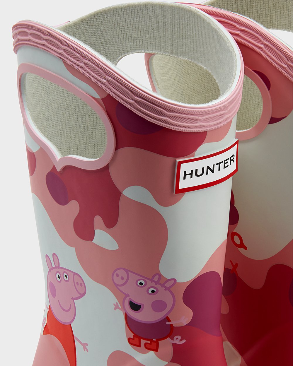 Hunter Dječje Gumene Čizme Roze Original First Peppa Pig Grab Handle Hrvatska 0571-IJWGT